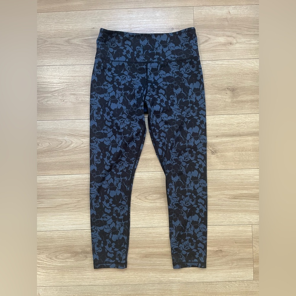 ZYIA Blue and Black Floral Leggings